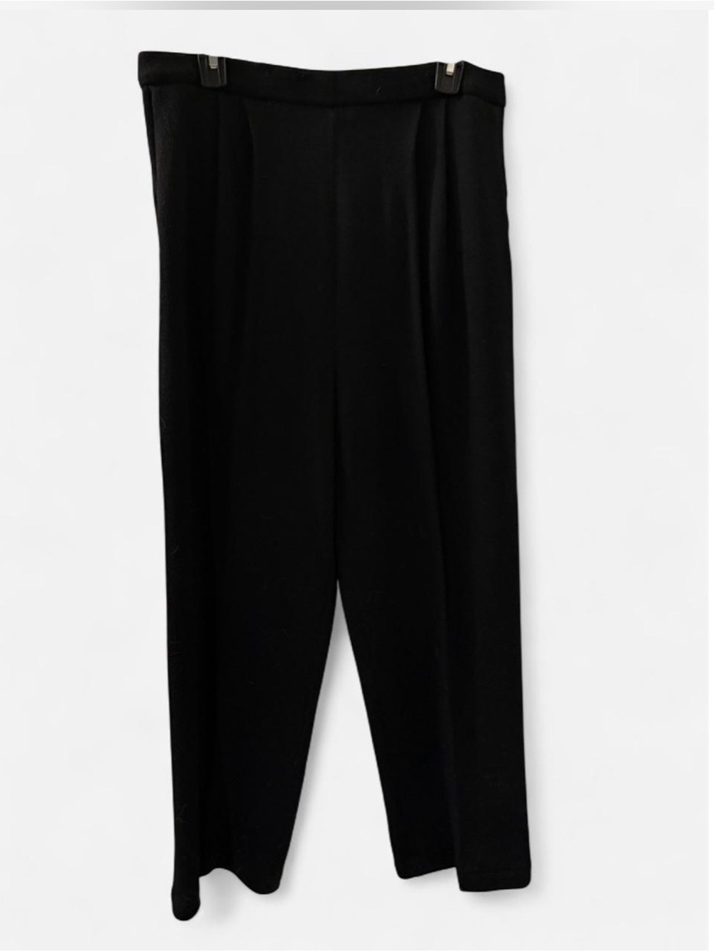 St. John Black Straight-Leg Trousers